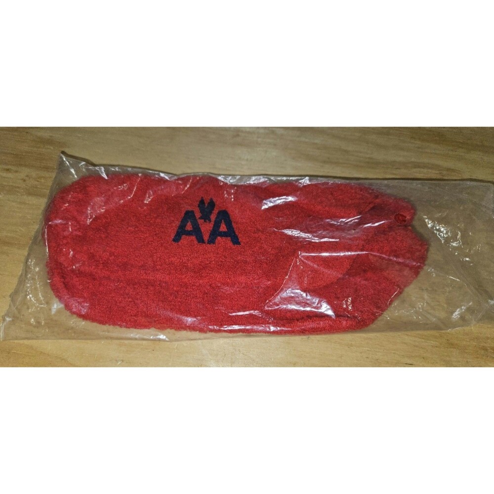 vtg NOS AMERICAN AIRLINES first class slipper Socks SEALED AA Eagle logo amenity